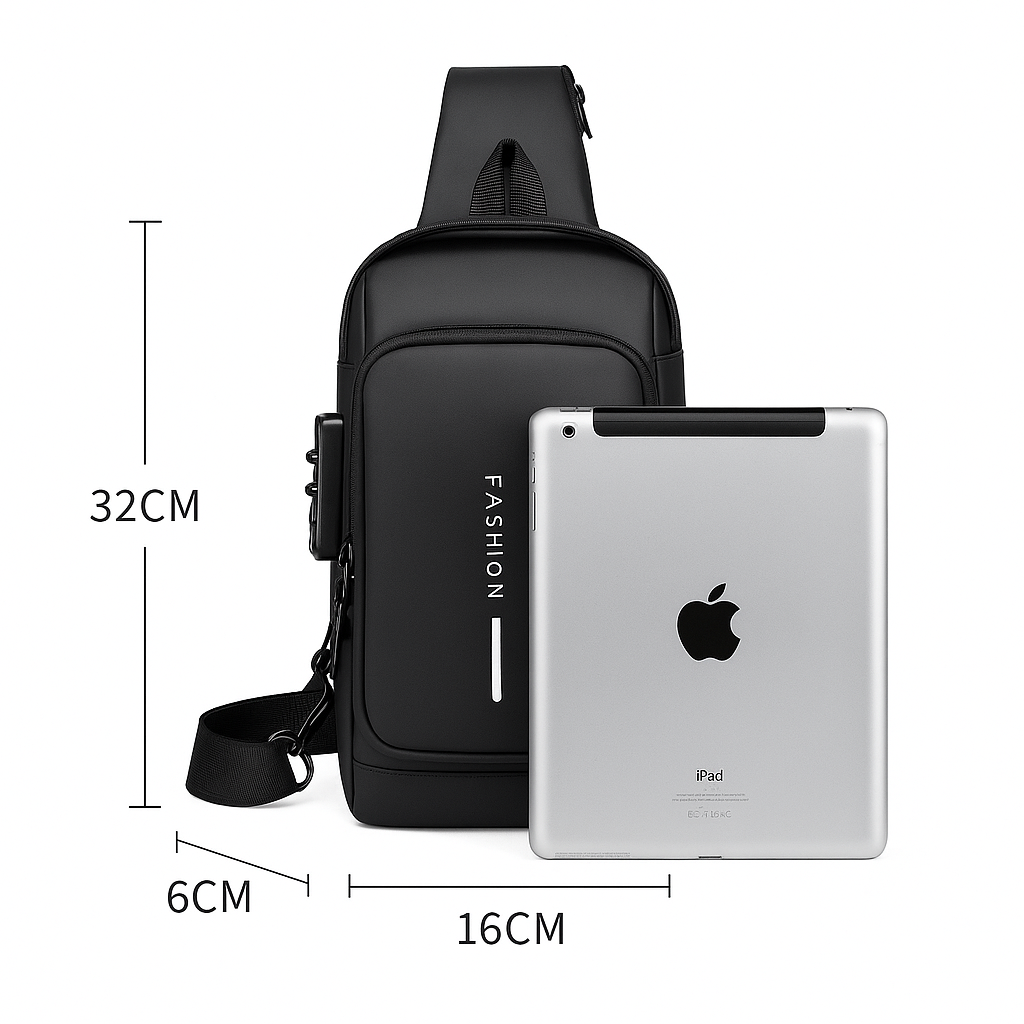 BagShoulder™ – Sac à Bandoulière Antivol avec Code et Port USB [ACHETEZ-EN 1, OBTENEZ-EN 2]