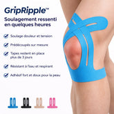 Kinesiotape Pré-découpée pour le Genou – GripRipple™ (STOCK LIMITÉE)