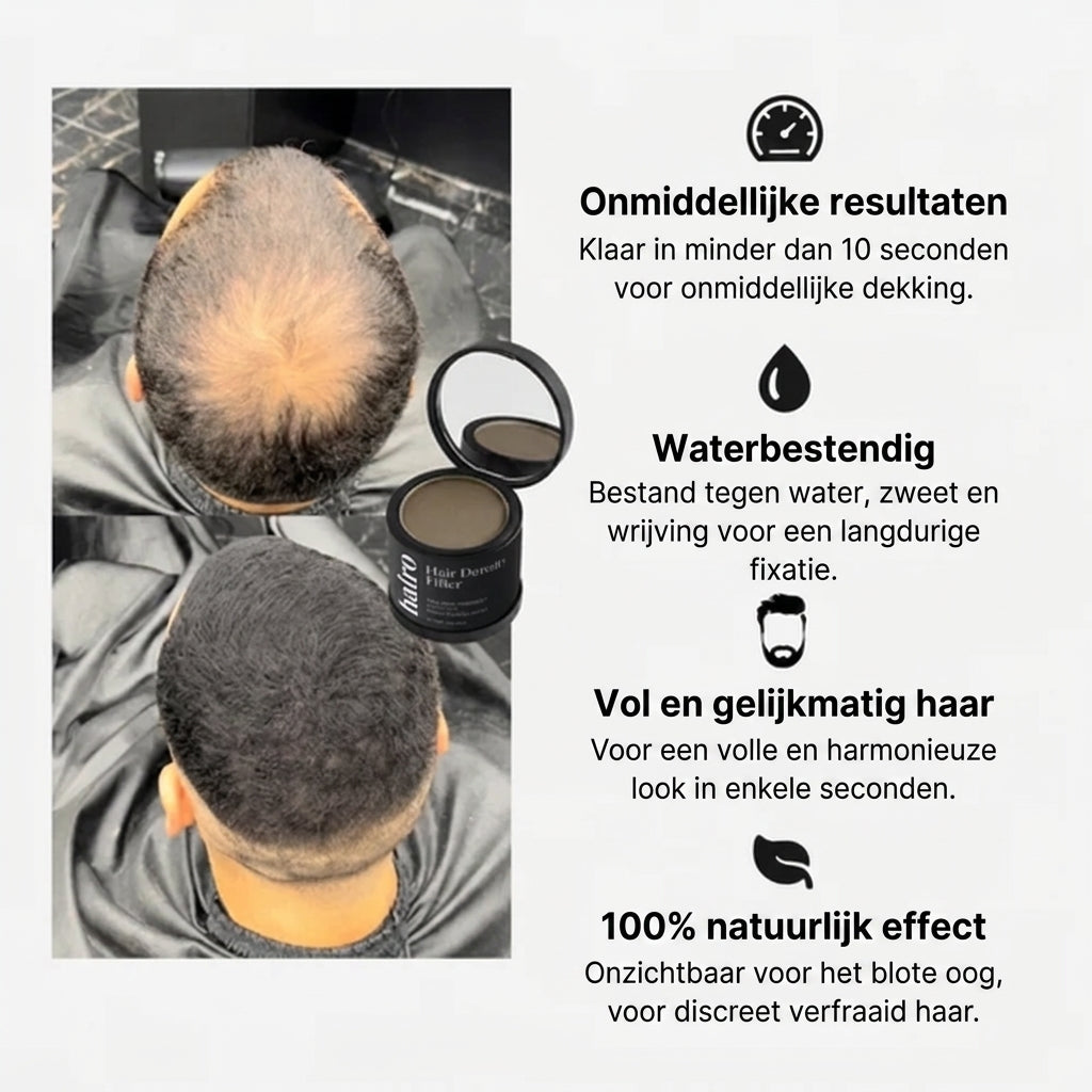 HairFill™ | Poudre Densifiante Effet Cheveux Naturels