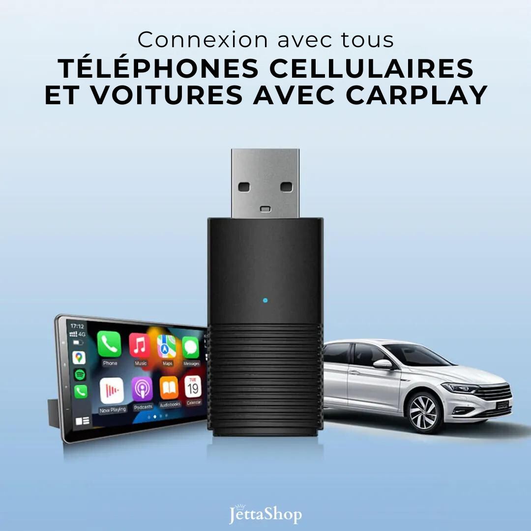 Adaptateur CarPlay/Android Auto sans fil pour multimédia - DriveJetta Mini™