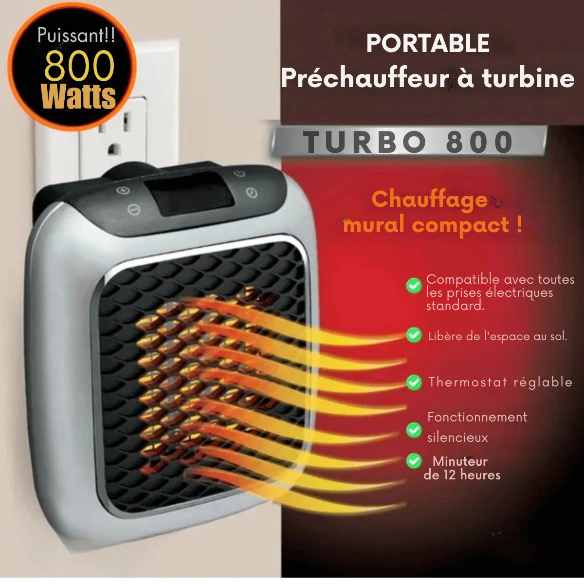 HeatWave™ - Chauffage mural portable