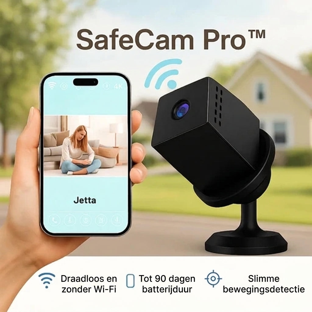 SafeCam Pro™ | Sécurité totale – même sans internet ni électricité