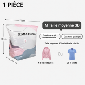 SpaceMax™ | Sacs de Compression 3D Sans Pompe