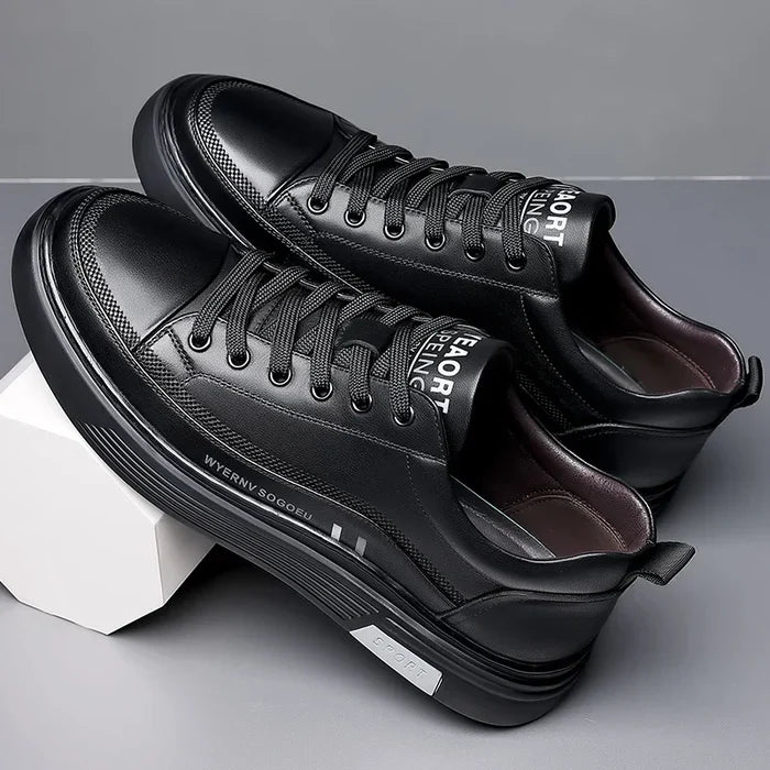 Baskets décontractées en cuir véritable - Sport plat - [BLACK FRIDAY] - [ACHETEZ 1, RECEVEZ 2]