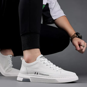 Baskets décontractées en cuir véritable - Sport plat - [BLACK FRIDAY] - [ACHETEZ 1, RECEVEZ 2]